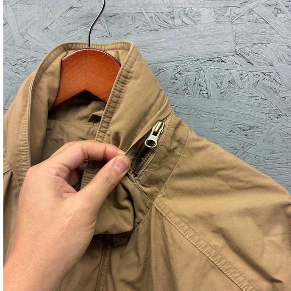 LL Bean Hooded Twill Utility Field Jacket Men's XXL Tall Beige Outdoor - Picture 3 of 12